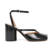 Zwarte gesp sandalen met sculpted hak Maison Margiela , Black , Dames