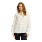 Pofmouw Blouse Cloud 2-Biz , Gray , Dames