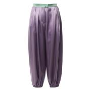 Zijden Contrast Bustier Broek Paars Groen Valentino Garavani , Purple ...