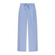 Katoenen broek met gestreept patroon Marni , Blue , Dames