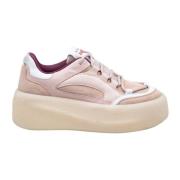 Roze Leren en Suède Platform Sneakers Vic Matié , Pink , Dames