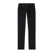 Zwarte Stonewashed Straight Fit Jeans A.p.c. , Black , Heren