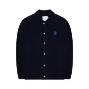 Mars Polo Cardigan Edwin , Blue , Heren