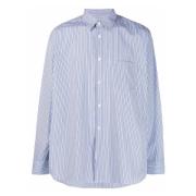 Gestreept Shirt Rattles Man Stijl Comme des Garçons , Blue , Heren