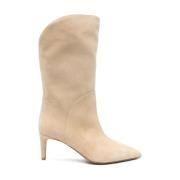 Beige Laarzen voor Stijlvolle Outfits Paris Texas , Beige , Dames