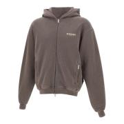 Club Katoenen Sweatshirt Grijs Hoodie Rits Represent , Gray , Heren