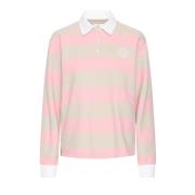 Gestreepte Polo Top Pink Dolphin Ball , Multicolor , Dames