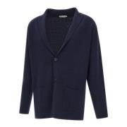 Midnight Blue Wol Blazer Sweater Filippo De Laurentiis , Blue , Heren