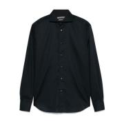 Zwarte Shirt voor Mannen Stijlvol en Comfortabel Corneliani , Black , ...