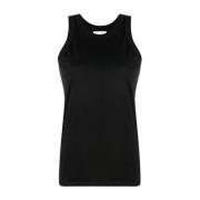 Mouwloze Katoenen Top Loulou Studio , Black , Dames