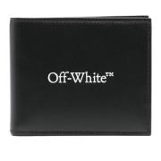 Stijlvolle Bifold Portemonnee Off White , Black , Heren