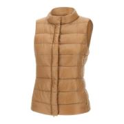 Dames Kameel Vest met Ganzendons Herno , Brown , Dames