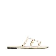 Ivoor Rockstud Kooi Sandalen Valentino Garavani , Beige , Dames