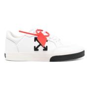 Lage Gevulkaniseerde Leren Sneakers Off White , White , Heren