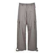 Polyester Casual Broek Off White , Gray , Heren