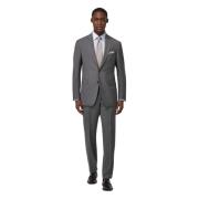 Pinstripe Pure Wool Pak Boggi Milano , Gray , Heren