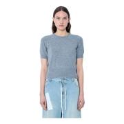 Gebreide wollen trui met ronde hals Maison Margiela , Gray , Dames