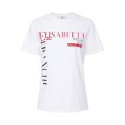 Letterprint Jersey T-shirt Elisabetta Franchi , White , Dames