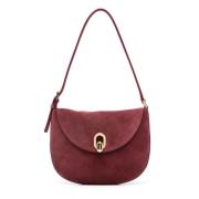 Suede Hobo Tas Savette , Red , Dames