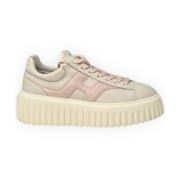 Sneakers met H-Stripes Design Hogan , Beige , Dames