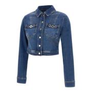 Denim Stretch Jack met Gouden Knopen Liu Jo , Blue , Dames