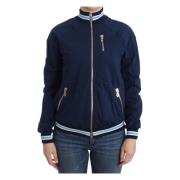 Blauwe ritsvest met logodetail John Galliano , Blue , Dames