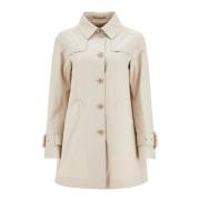 Waterdichte Katoenen Trenchcoat met Knopen Herno , Beige , Dames