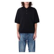 Donkerste Marineblauw Rico Gebreid Poloshirt Studio Nicholson , Black ...