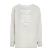 Sweater Print Stijlvolle Sweatshirt Penn&Ink N.Y , Gray , Dames