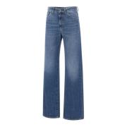 Mabel Dames Wide Leg Jeans Dondup , Blue , Dames