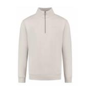 Halfzip Sweater voor Casual Wear Pure Path , Beige , Heren