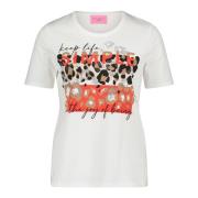 Gedrukt Basic T-shirt met Glitterstenen Betty Barclay , White , Dames