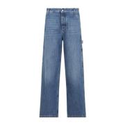 Mid Blue Cargo Jeans Bottega Veneta , Blue , Heren