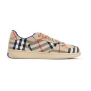 Geruite Terras Sneakers Burberry , Beige , Heren