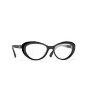 Iconische Framekleur Bril Chanel , Black , Dames