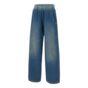 Katoenen Jogger met Stofeffect Diesel , Blue , Dames