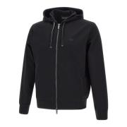 Zwarte Katoenmix Sweatshirt met Capuchon Emporio Armani , Black , Here...