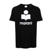 Zwart T-shirt Karman Kenmerken Linnen Isabel Marant , Black , Heren