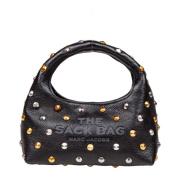 Gestudeerde Leren Mini Handtas in Zwart Marc Jacobs , Black , Dames