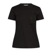 T-shirt Papaia Max Mara , Black , Dames