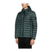 Groene Nylon Hoodiejas Stone Island , Green , Heren