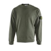 Groene Katoenen Heren Trui Stone Island , Green , Heren