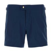 Stijlvolle Navy Blue Swim Shorts Tom Ford , Blue , Heren