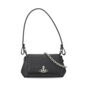 Zwarte Synthetisch Leren Handtas met Orb Logo Vivienne Westwood , Blac...