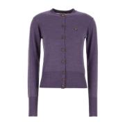 Paarse wollen blend cardigan Vivienne Westwood , Purple , Dames