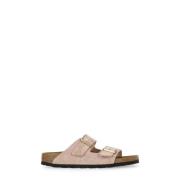 Roze Suède Sandalen met Gespen Birkenstock , Pink , Dames