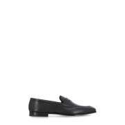 Zwarte Leren Loafers met Ronde Neus Church's , Black , Heren