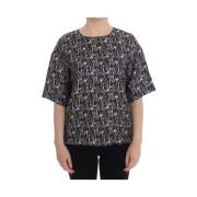 Betoverde Sicilië Zijden Blouse met Sleutelprint Dolce & Gabbana , Mul...