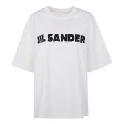 Casual Katoenen T-shirt Jil Sander , White , Dames