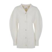 V-hals Lang Vest voor Vrouwen Jil Sander , White , Dames